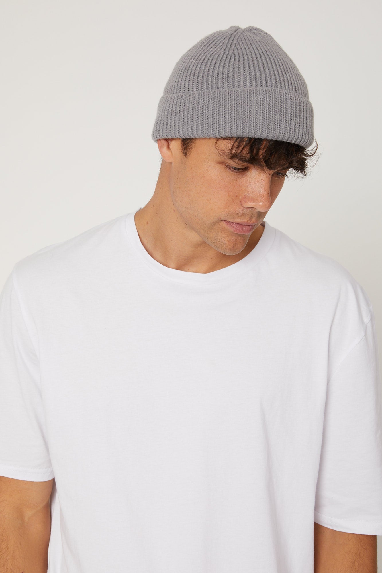Folded Beanie Grey