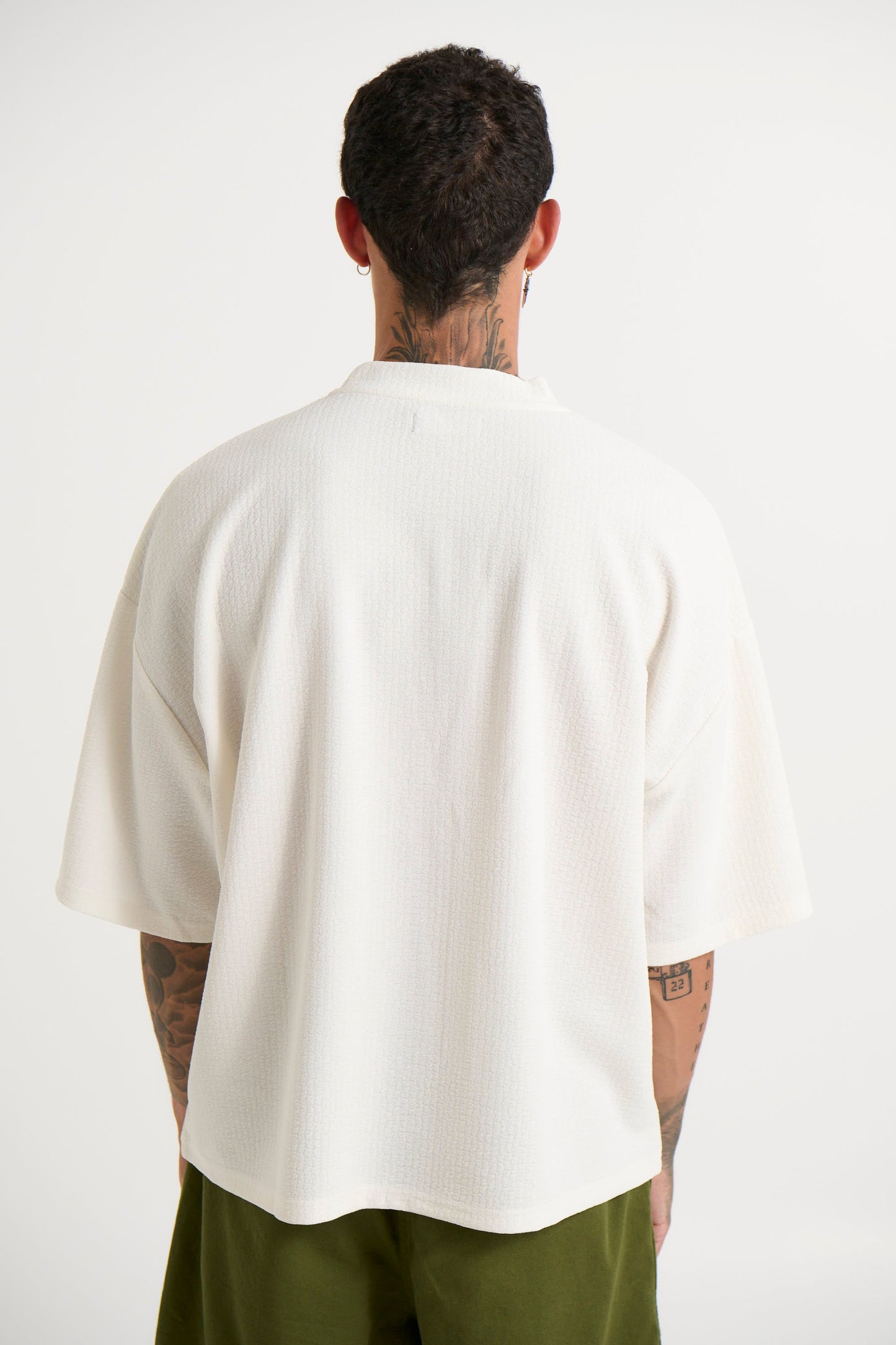 Colin Soft Texture Tee White - FINAL SALE