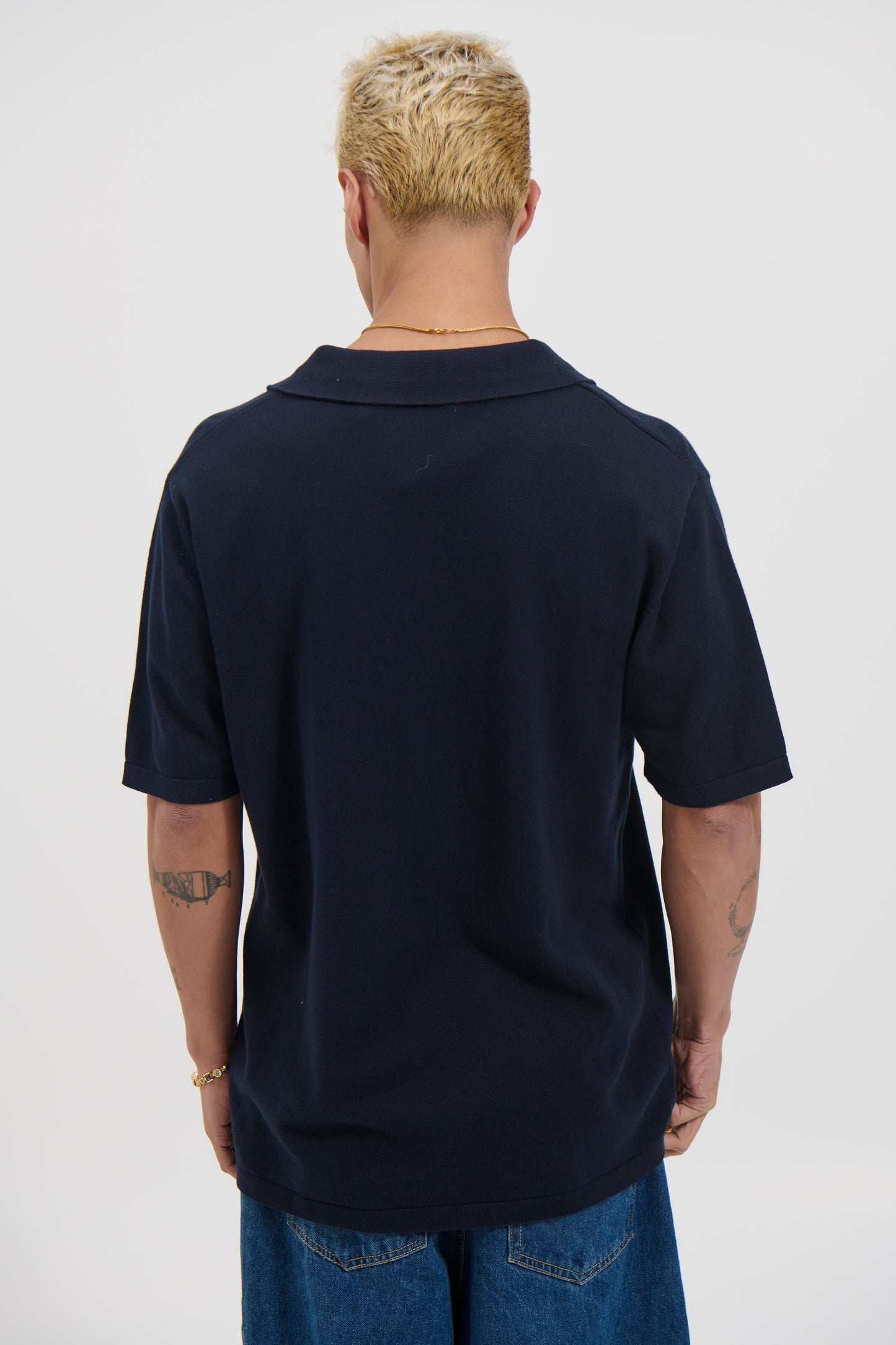 Archie Fitted Polo Navy - FINAL SALE