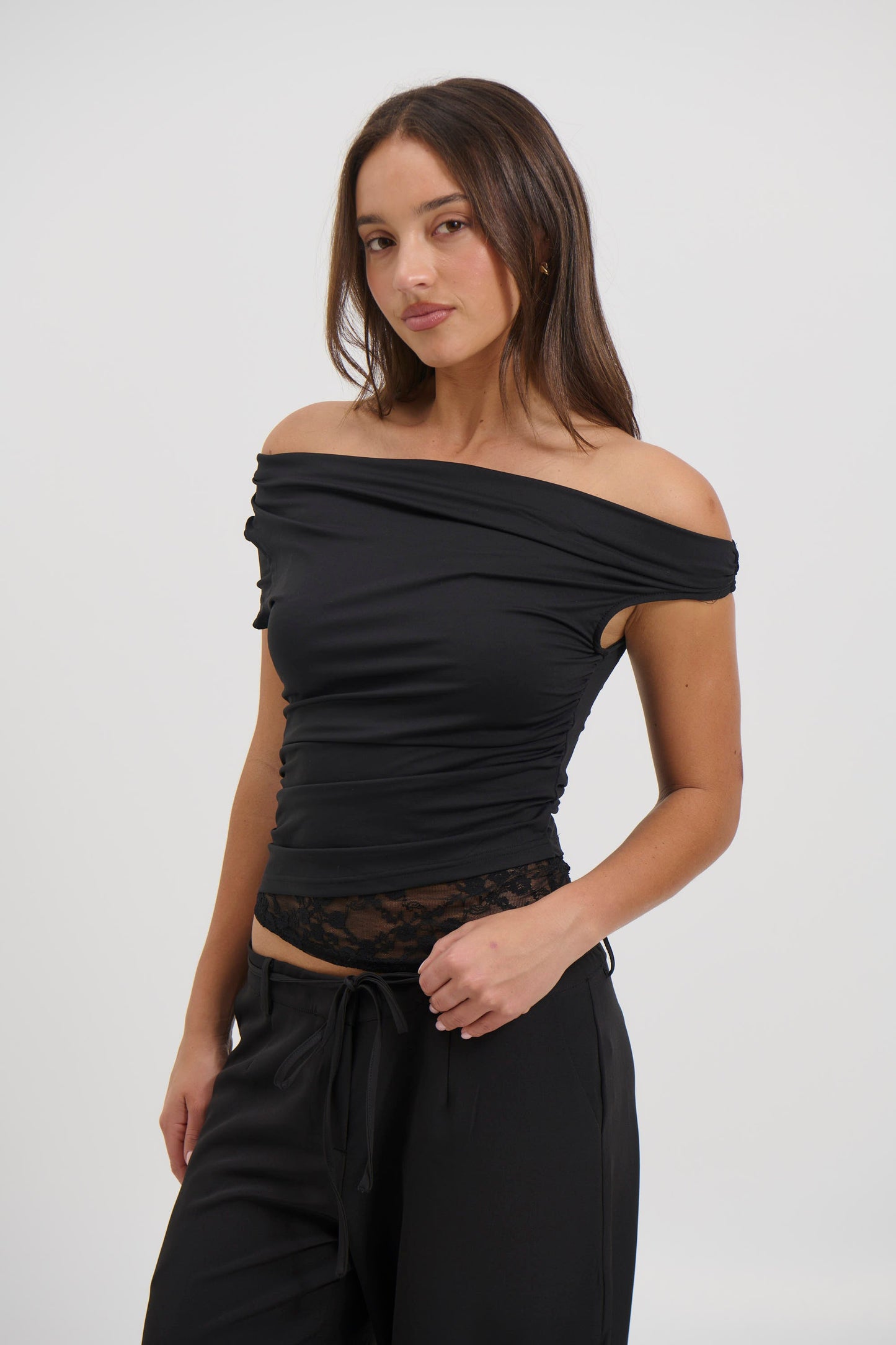 Belle Lace Top Black