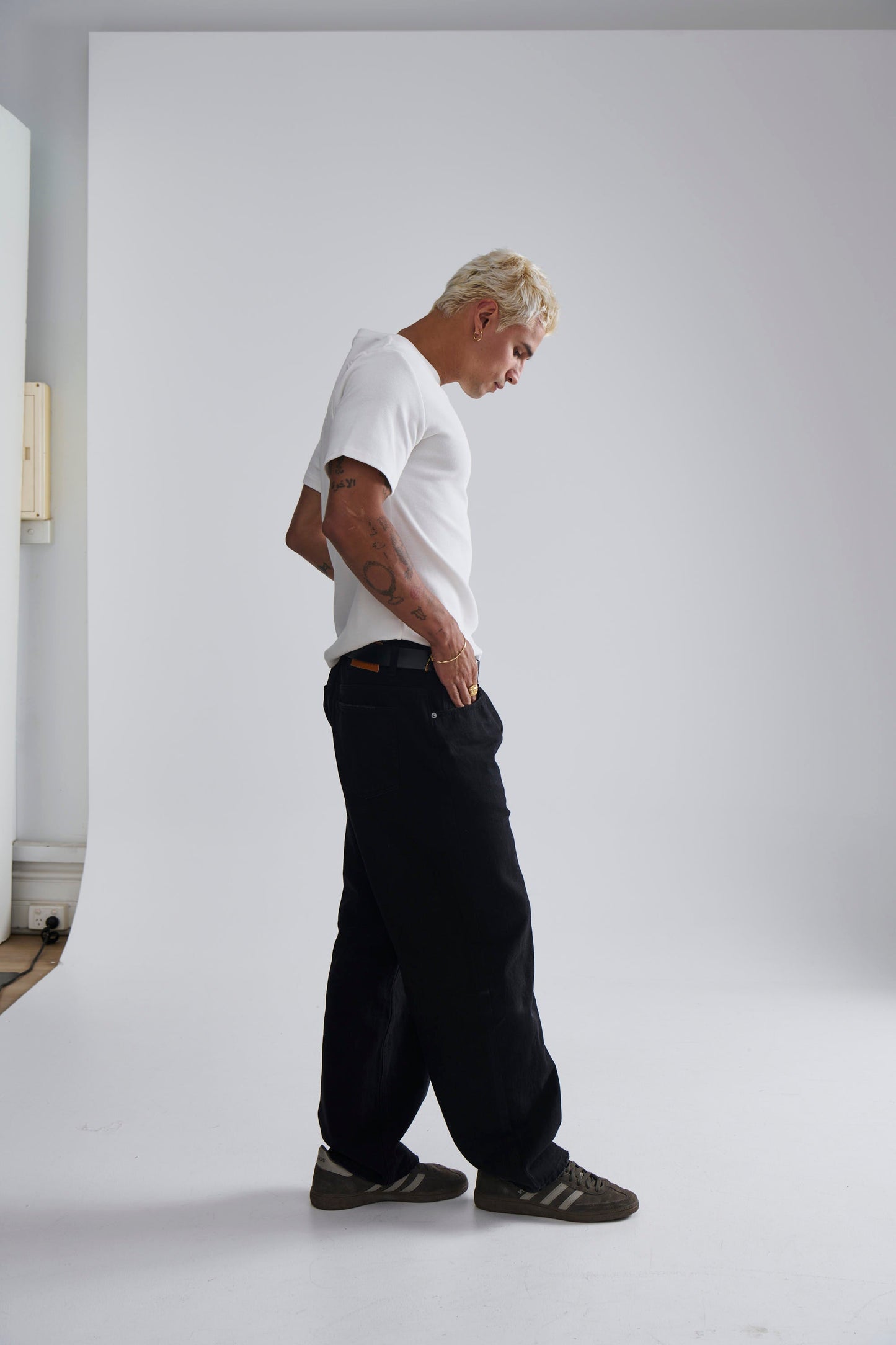 Fitted Ribbed Tee White