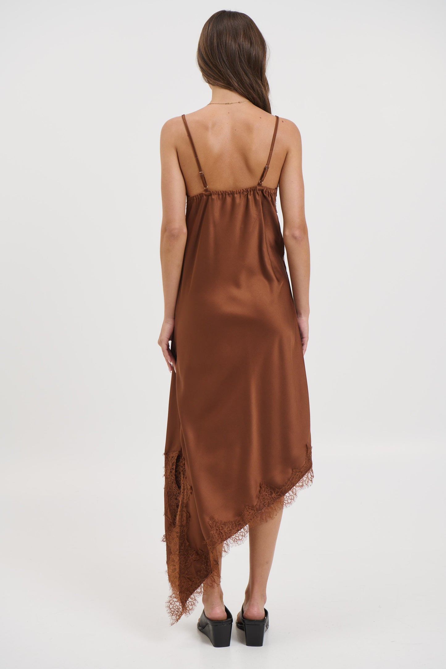 Blair Lace Midi Dress Chocolate - FINAL SALE