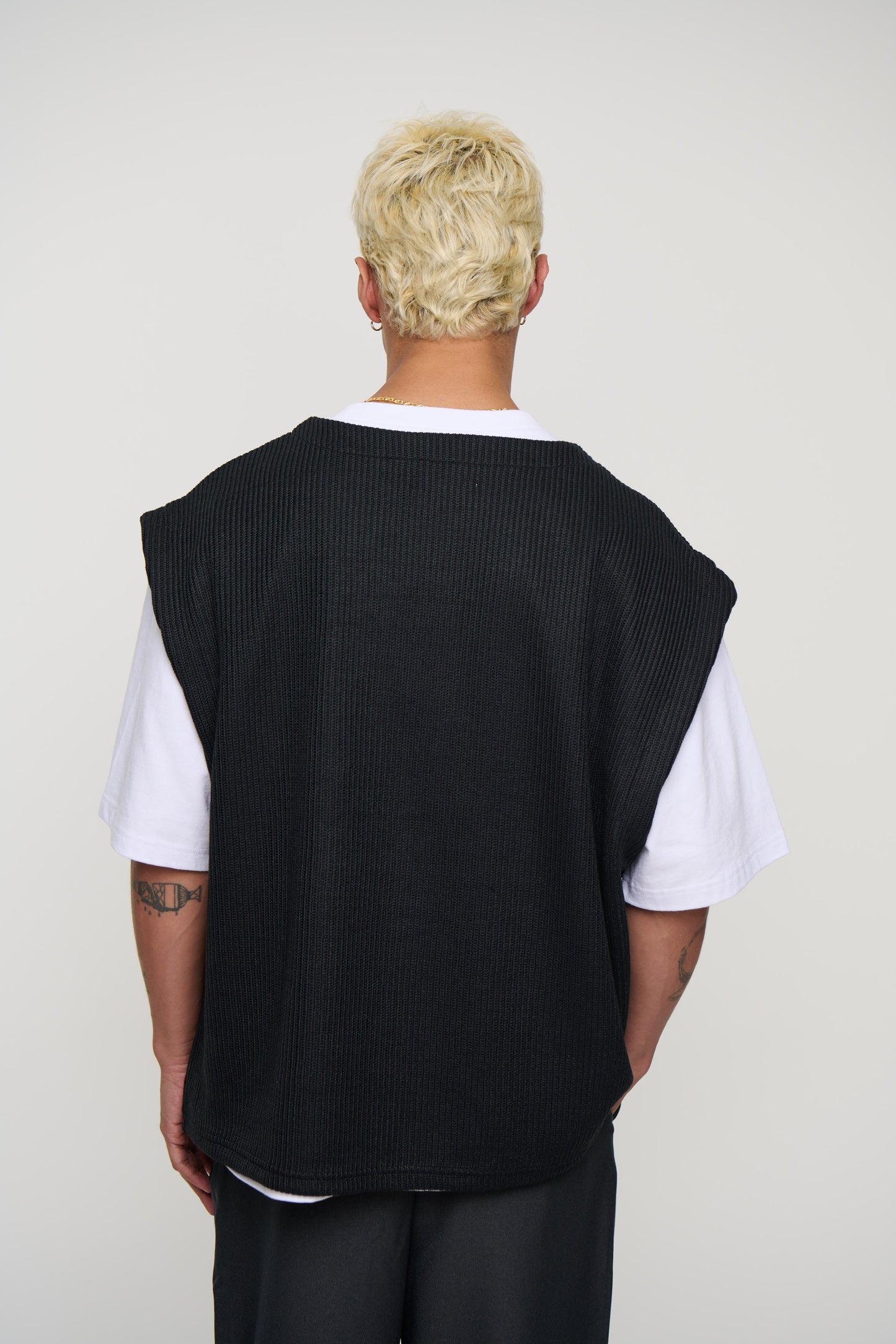 Cassius Knitted Vest Black