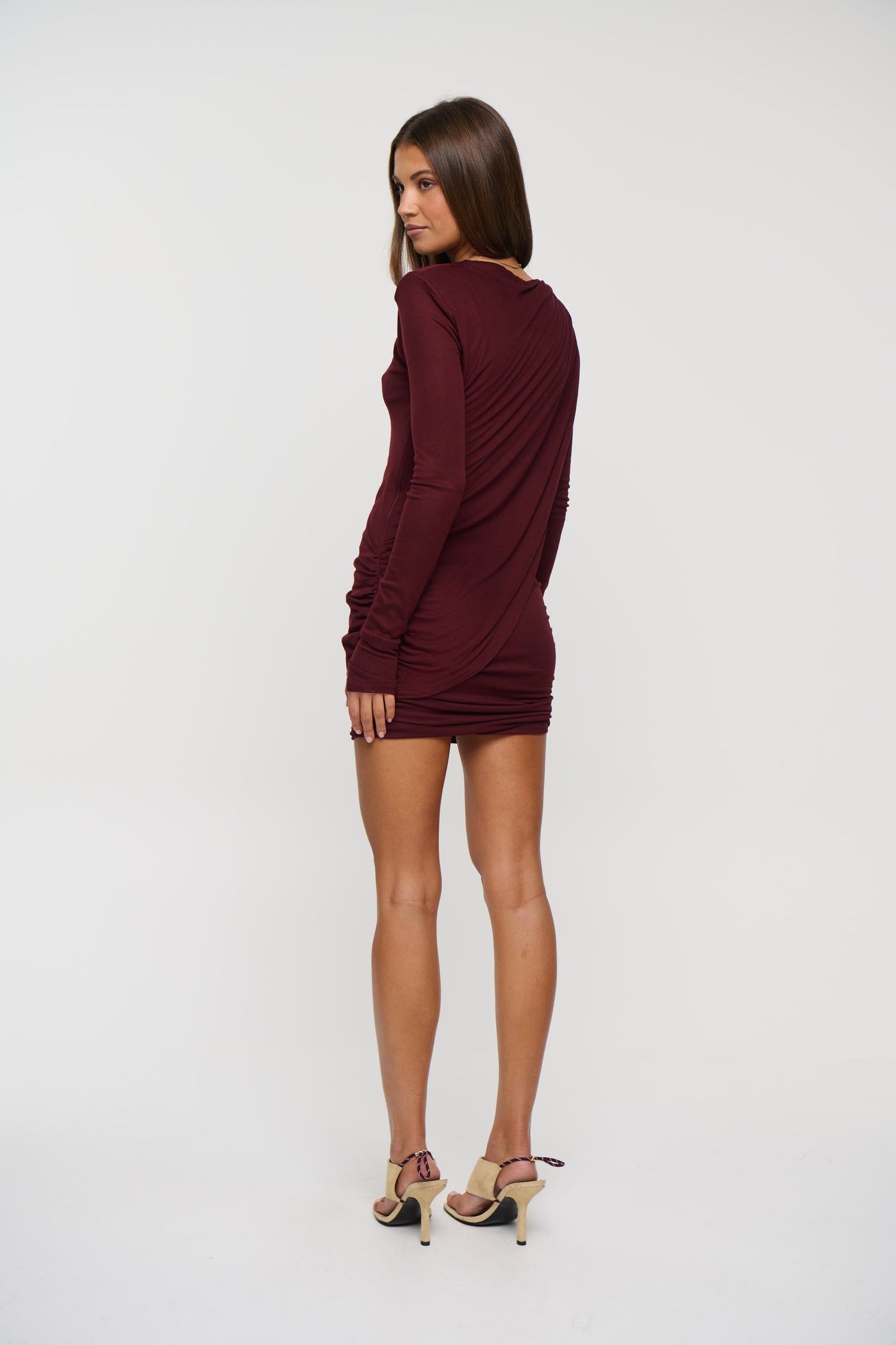 Clover Mini Dress Wine