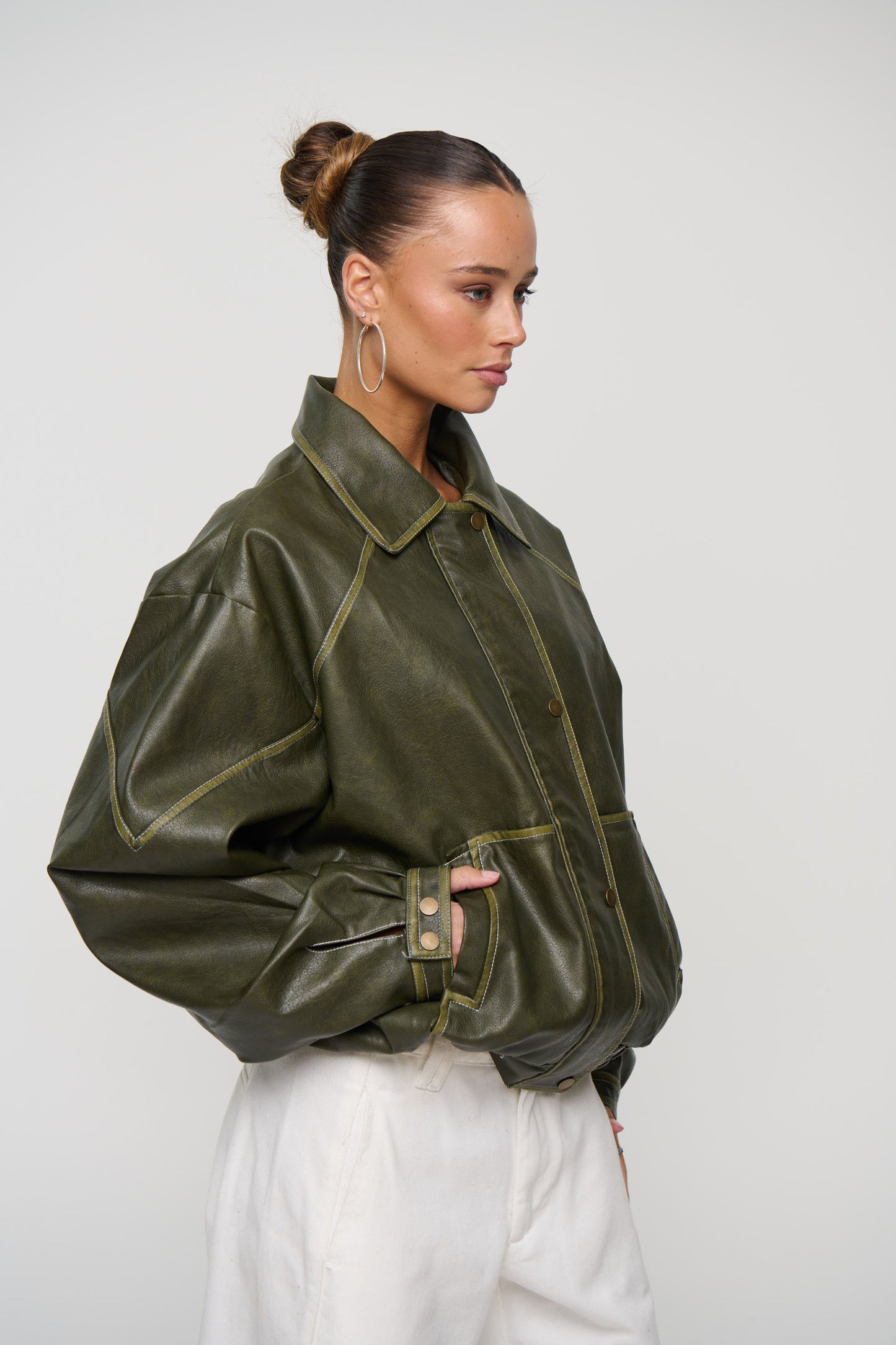 Jorja Bomber Jacket Army