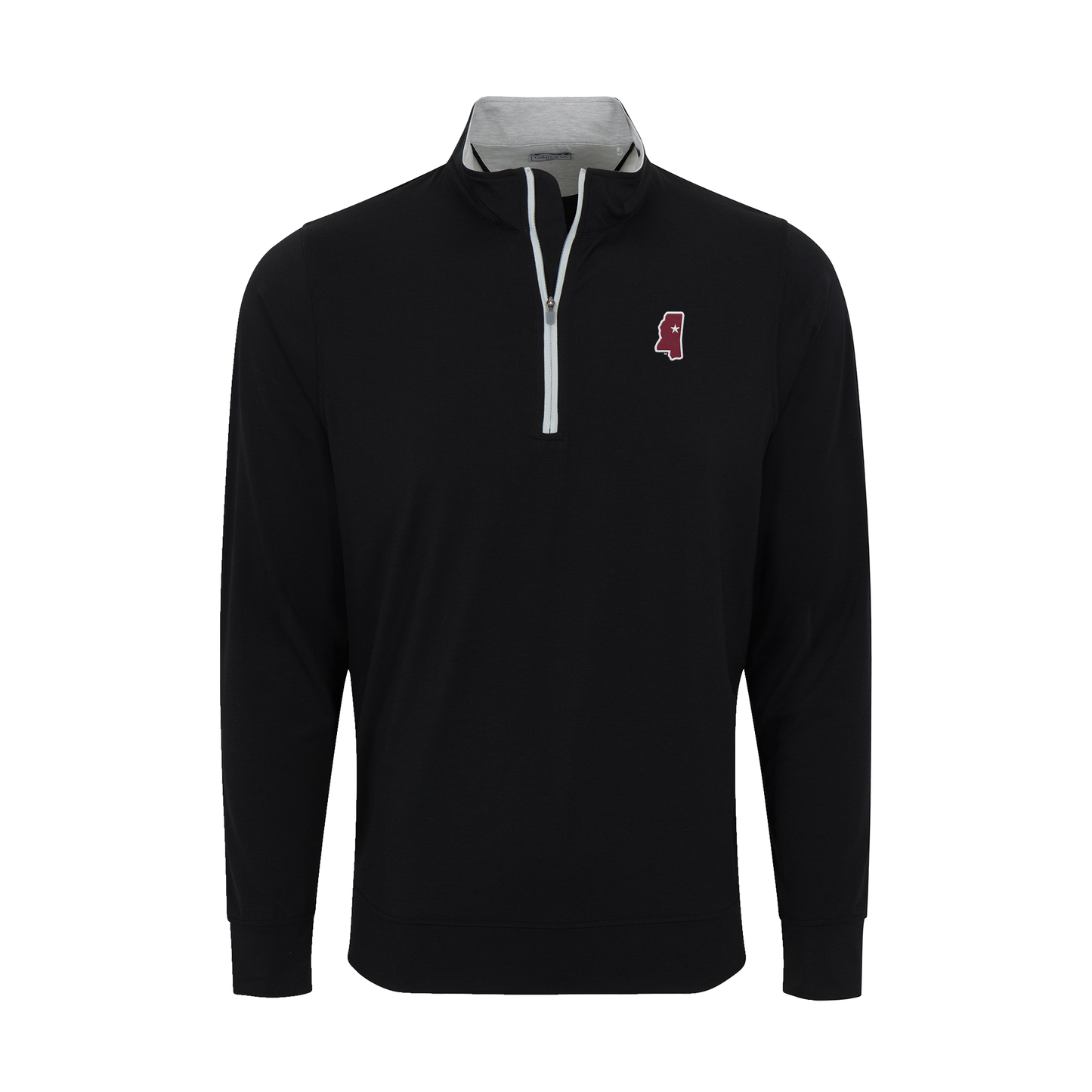 Mississippi State DriRelease® Performance Pullover Black with Light Grey Trim