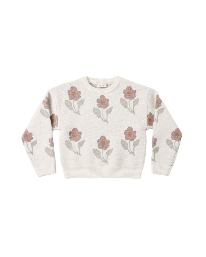 Aspen Sweater in Ivory Flower