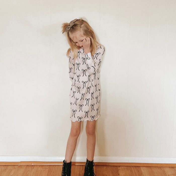 Girly Bows | Ribbed Dress