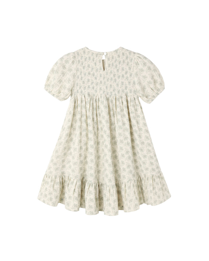 Lydia dress in green iris