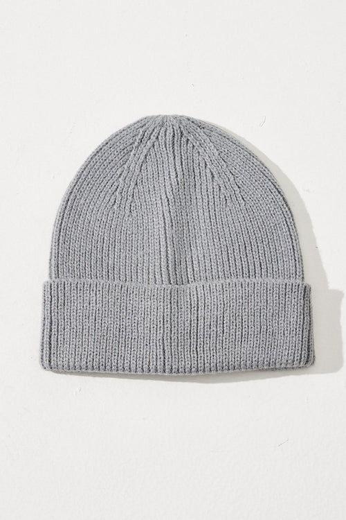 Folded Beanie Grey