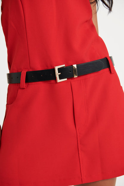 Half Square Basic Belt Gold