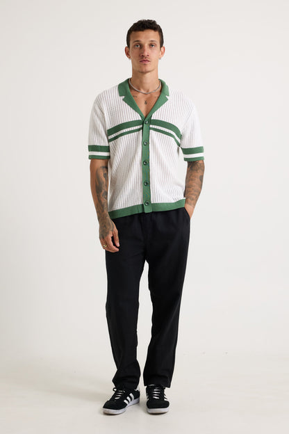 Brody Shirt Khaki / White