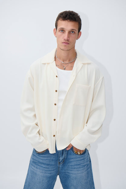 Lawrence Ribbed Long Sleeve Ivory - FINAL SALE