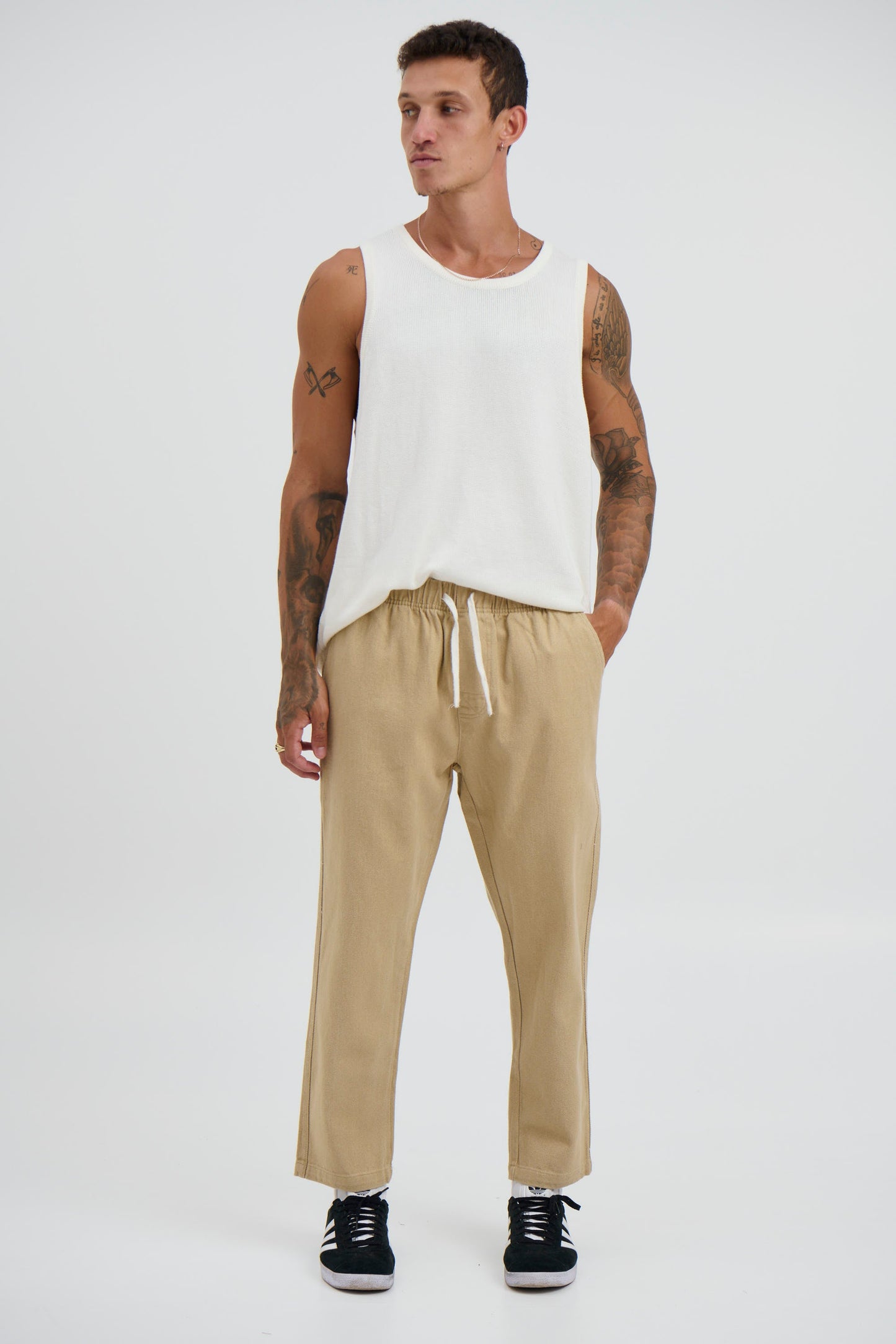 Drill Jogger Pant Sand - FINAL SALE