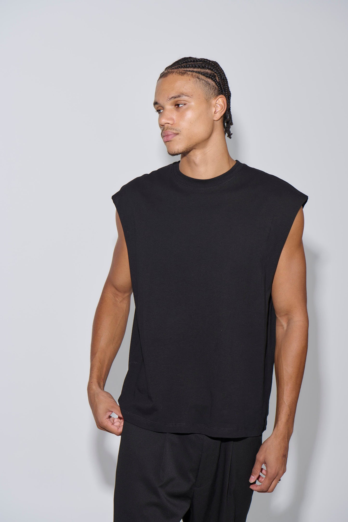 Elijah Soft Cotton Tank Black - FINAL SALE