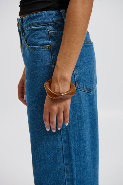 Angular Cuff Bangle Brown - FINAL SALE