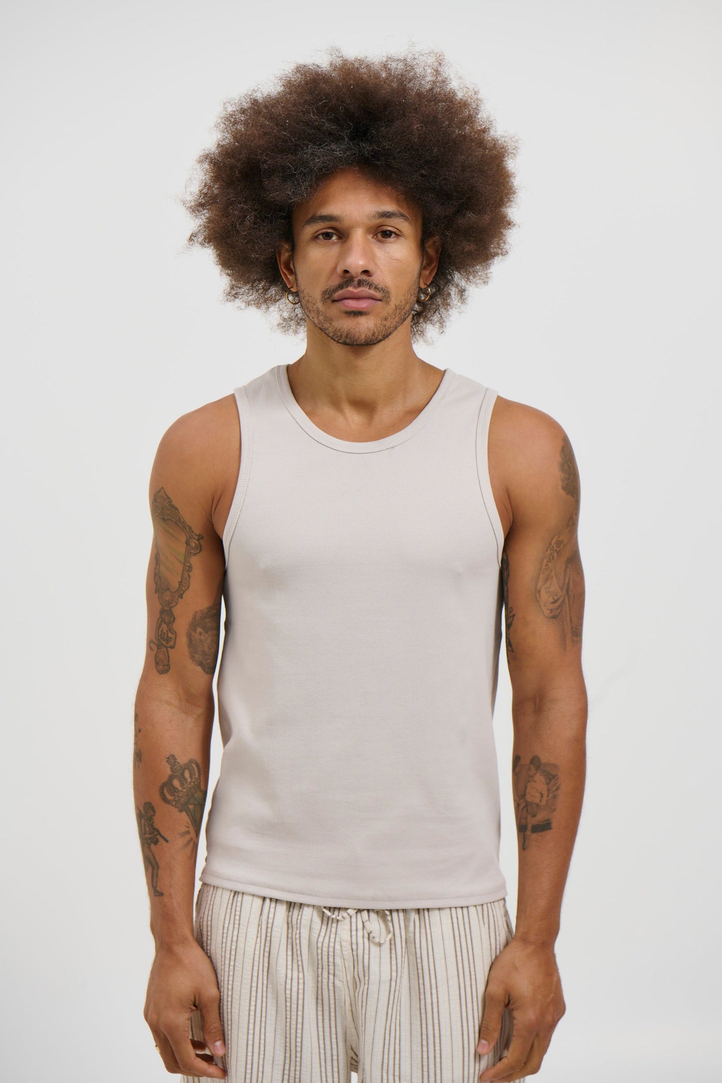 Declan Fitted Tank Beige