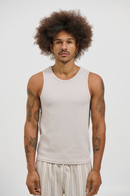 Declan Fitted Tank Beige