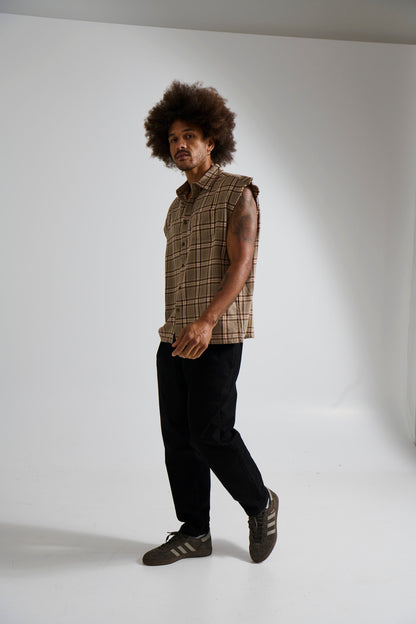 Brooklyn Check Cutoff Light Brown