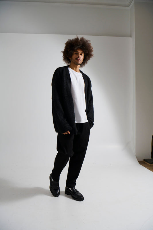 Knitted Oversize Cardigan Black - FINAL SALE