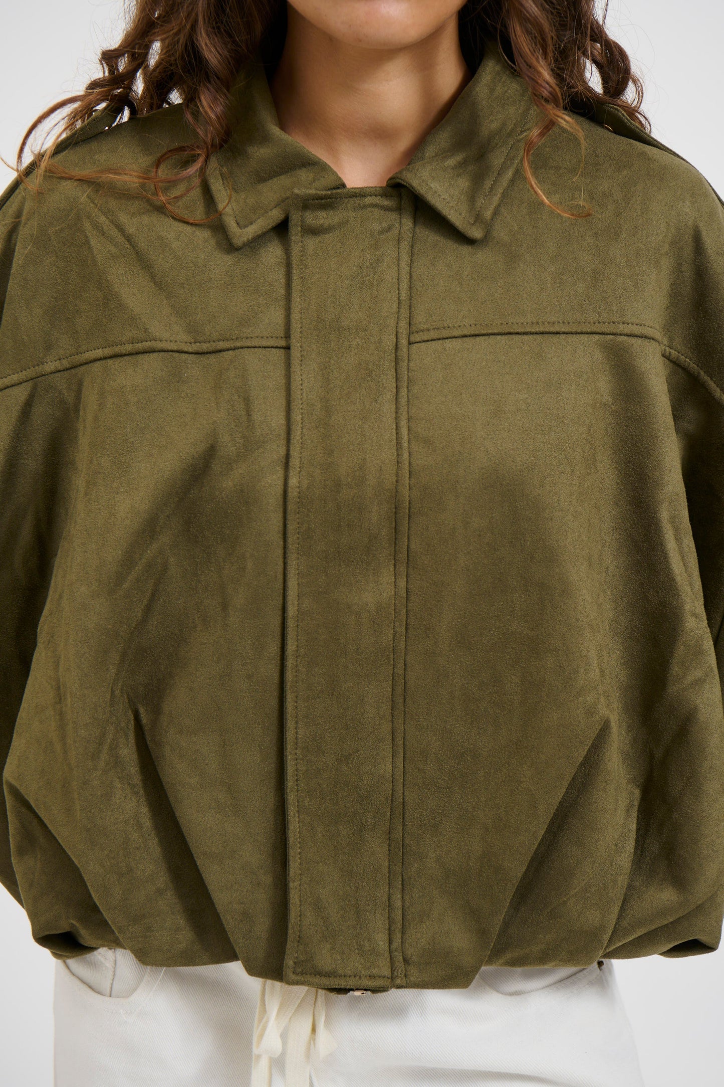 Harmony Suede Jacket Khaki - FINAL SALE
