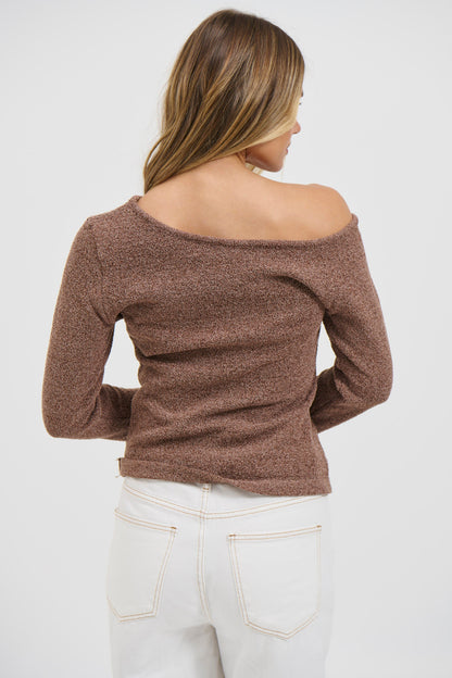 Hannah Long Sleeve Top Hazelnut - FINAL SALE