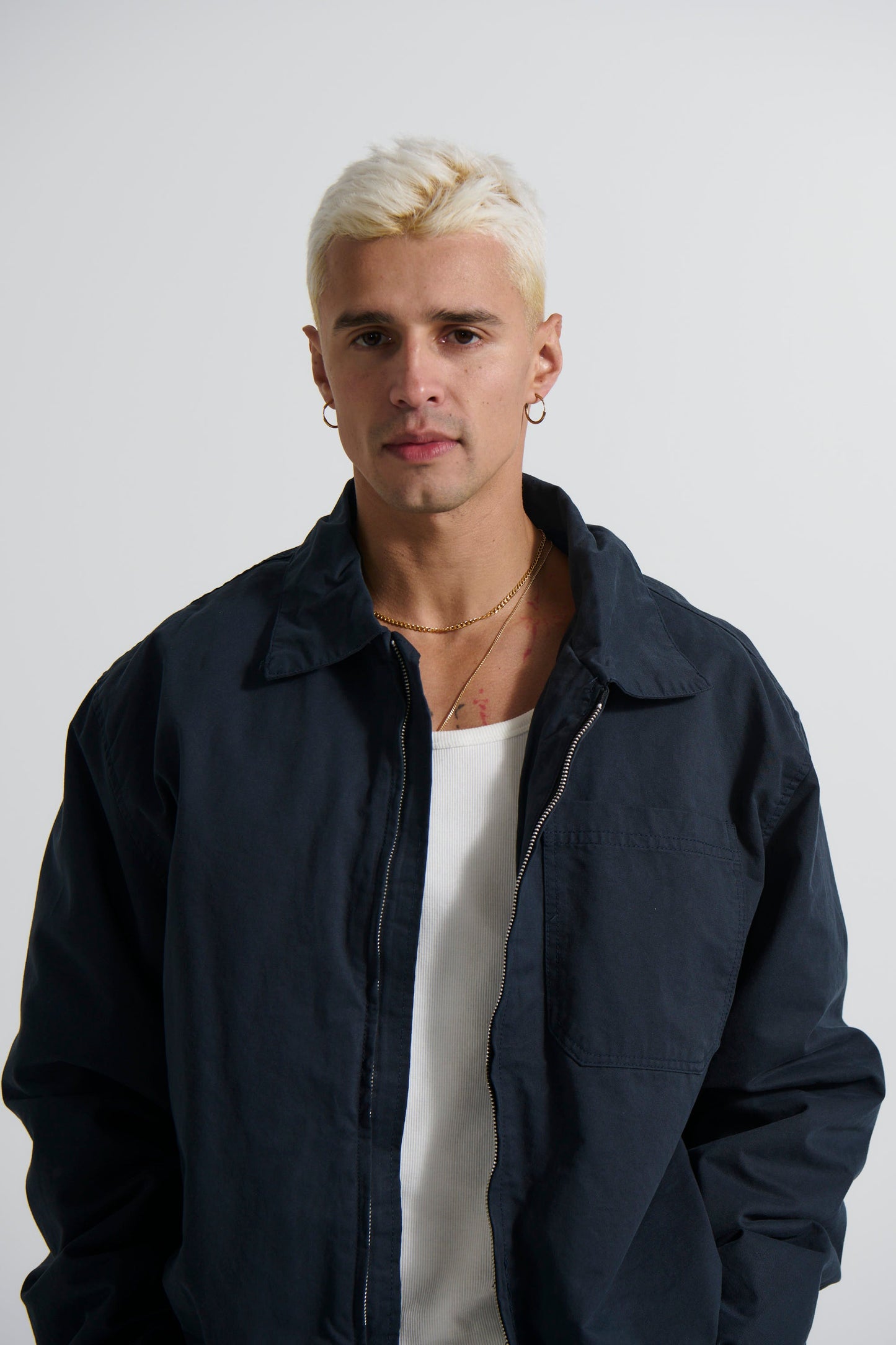 Charlie Soft Cotton Bomber Navy - FINAL SALE
