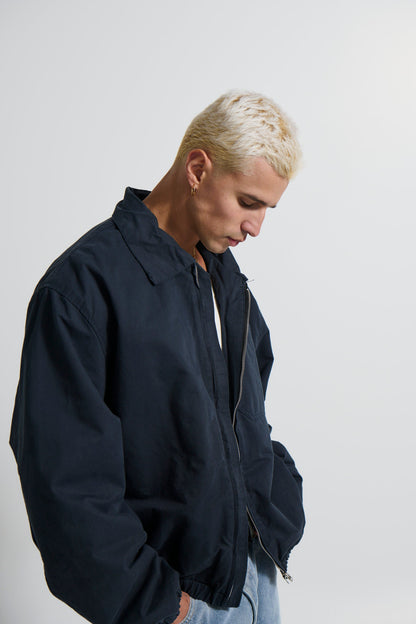 Charlie Soft Cotton Bomber Navy - FINAL SALE