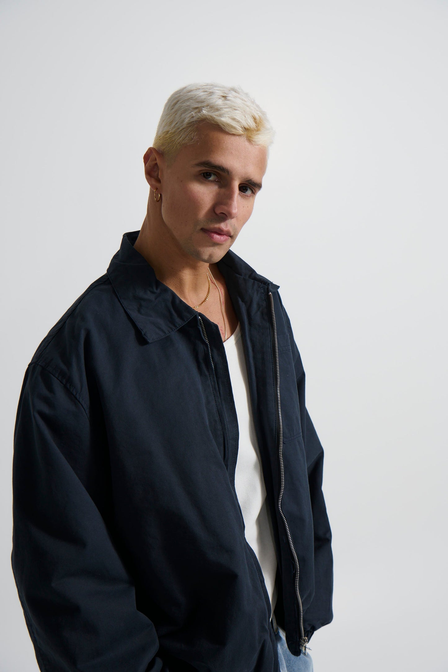 Charlie Soft Cotton Bomber Navy - FINAL SALE