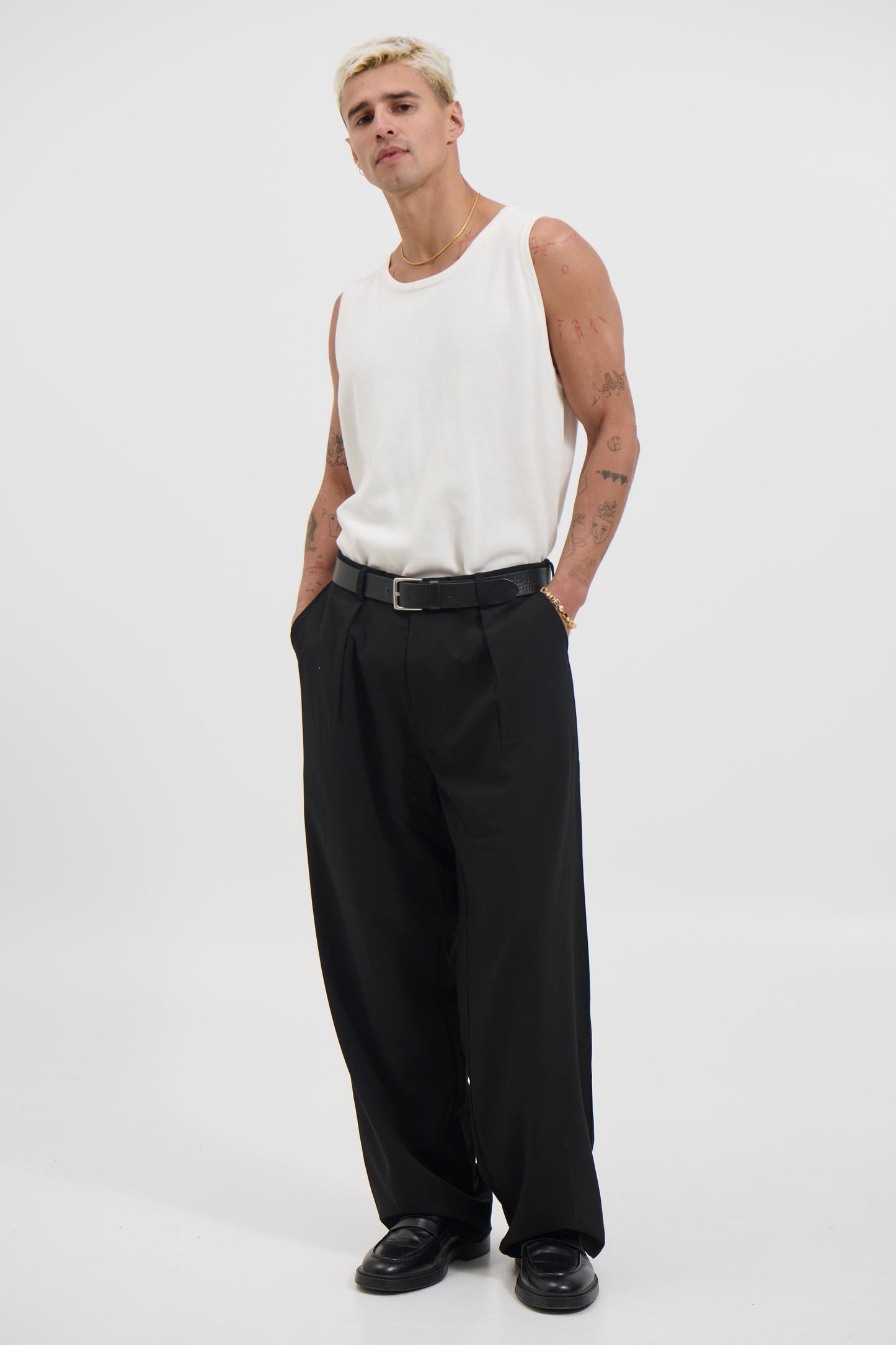 Isaac Knitted Tank White