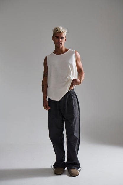 Isaac Knitted Tank White