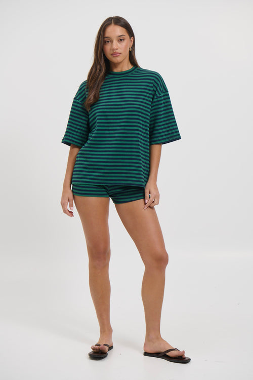 Charlene Oversized Tee Teal - FINAL SALE