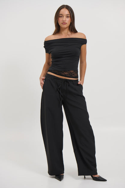 Belle Lace Top Black