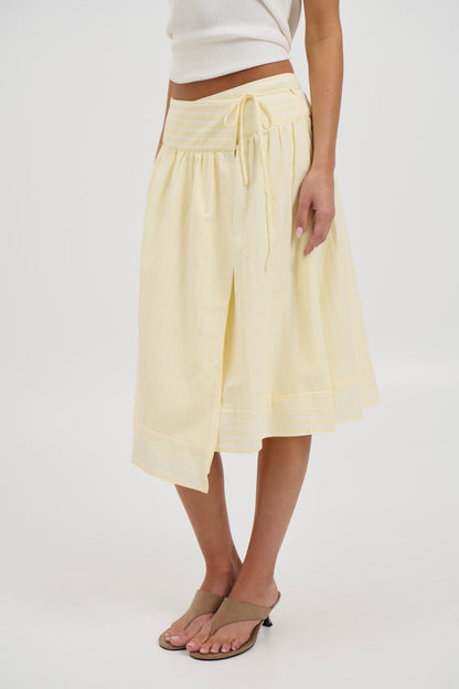 Chase Midi Skirt Lemon