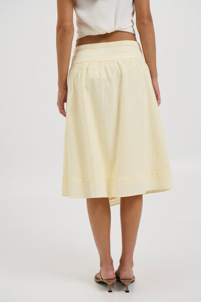 Chase Midi Skirt Lemon