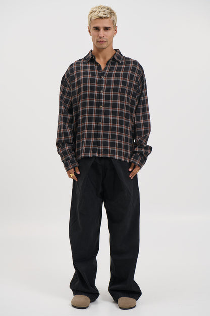 Brooklyn Check Shirt Black