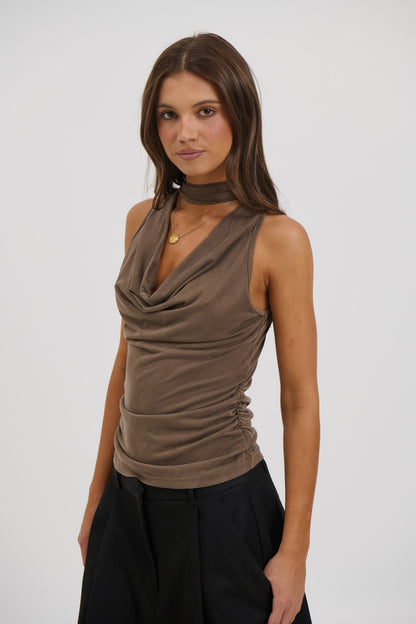 Eliza Top Brown - FINAL SALE