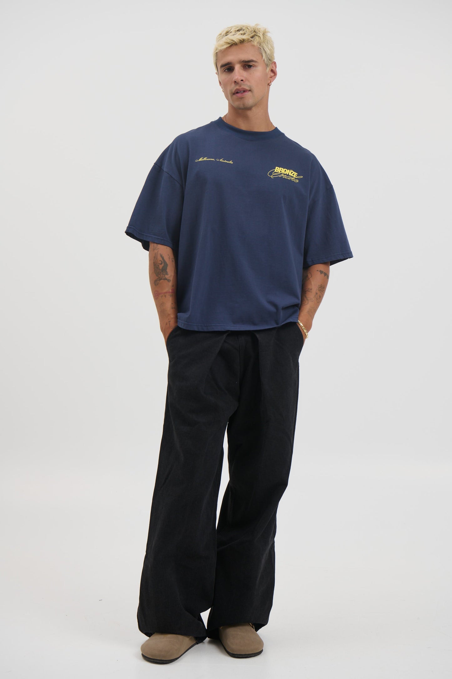 Bronze Snake Signature Tee Navy