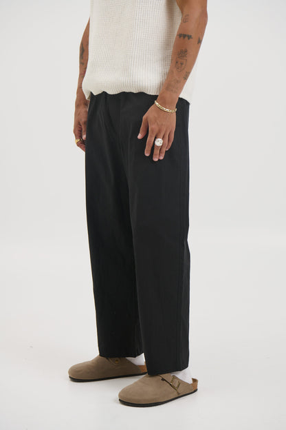 Andy Relaxed Cotton Pant Black - FINAL SALE