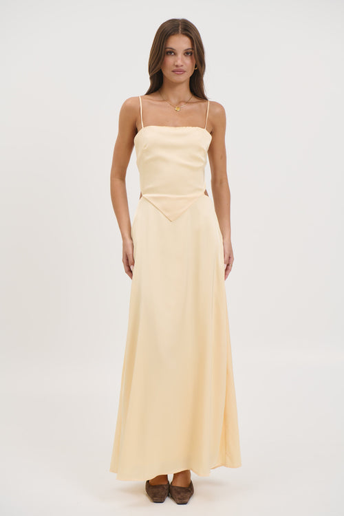 Gloria Maxi Dress Lemon - FINAL SALE