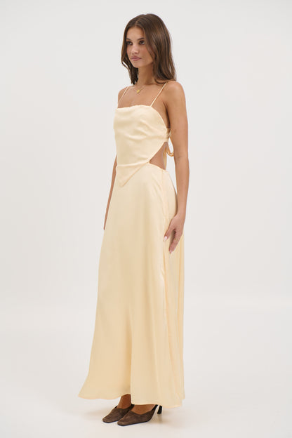 Gloria Maxi Dress Lemon - FINAL SALE