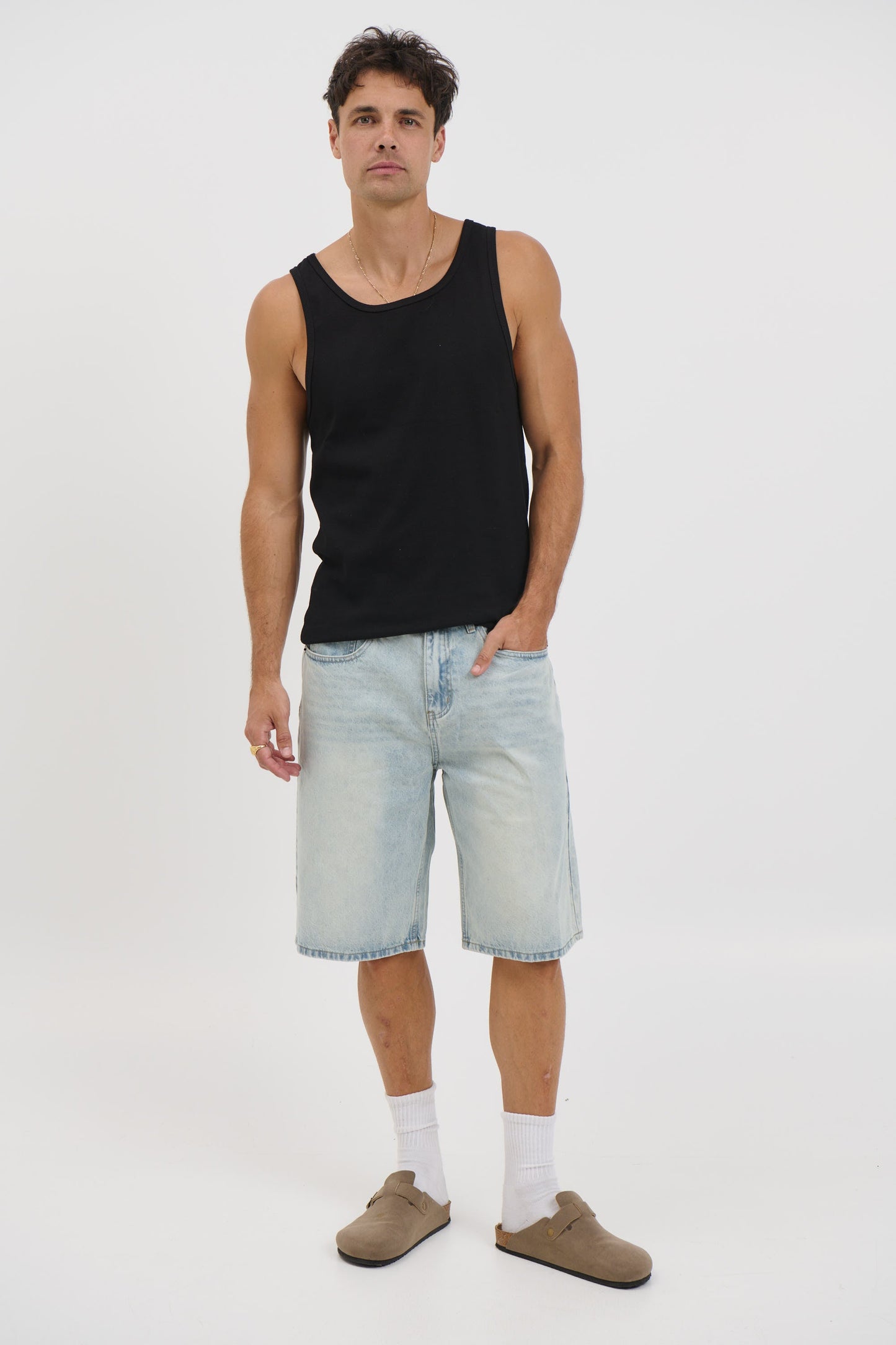 Flint Baggy Denim Jort Light