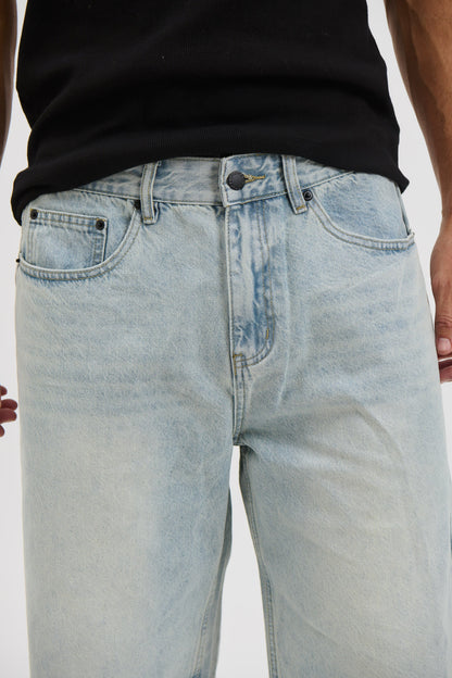 Flint Baggy Denim Jort Light