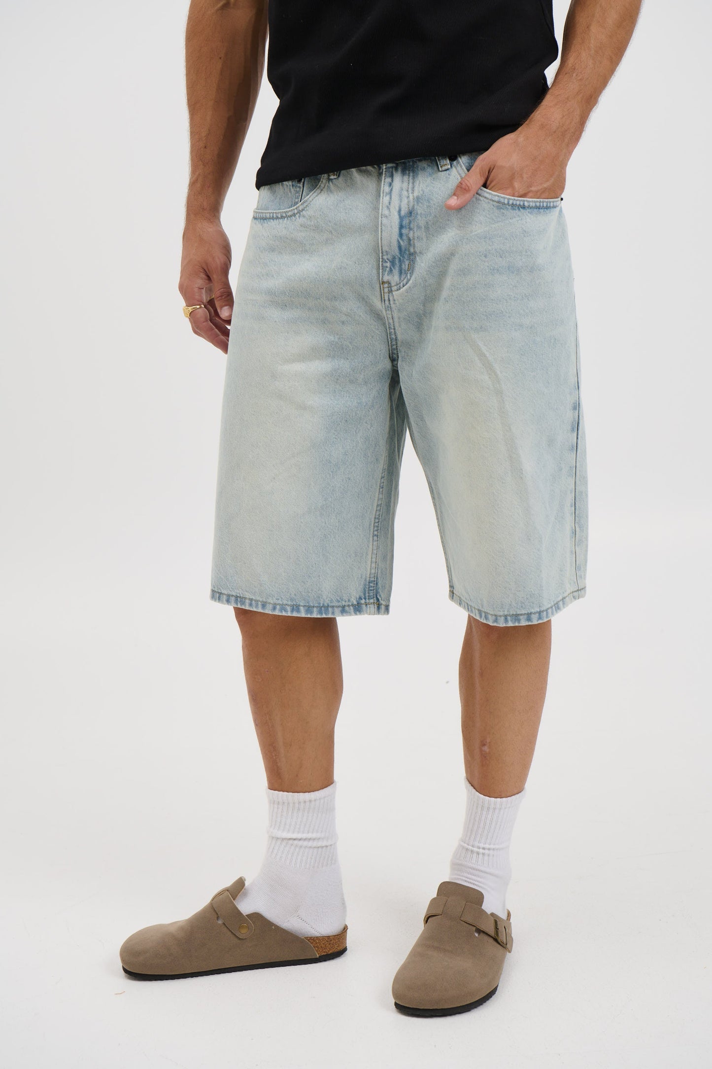 Flint Baggy Denim Jort Light
