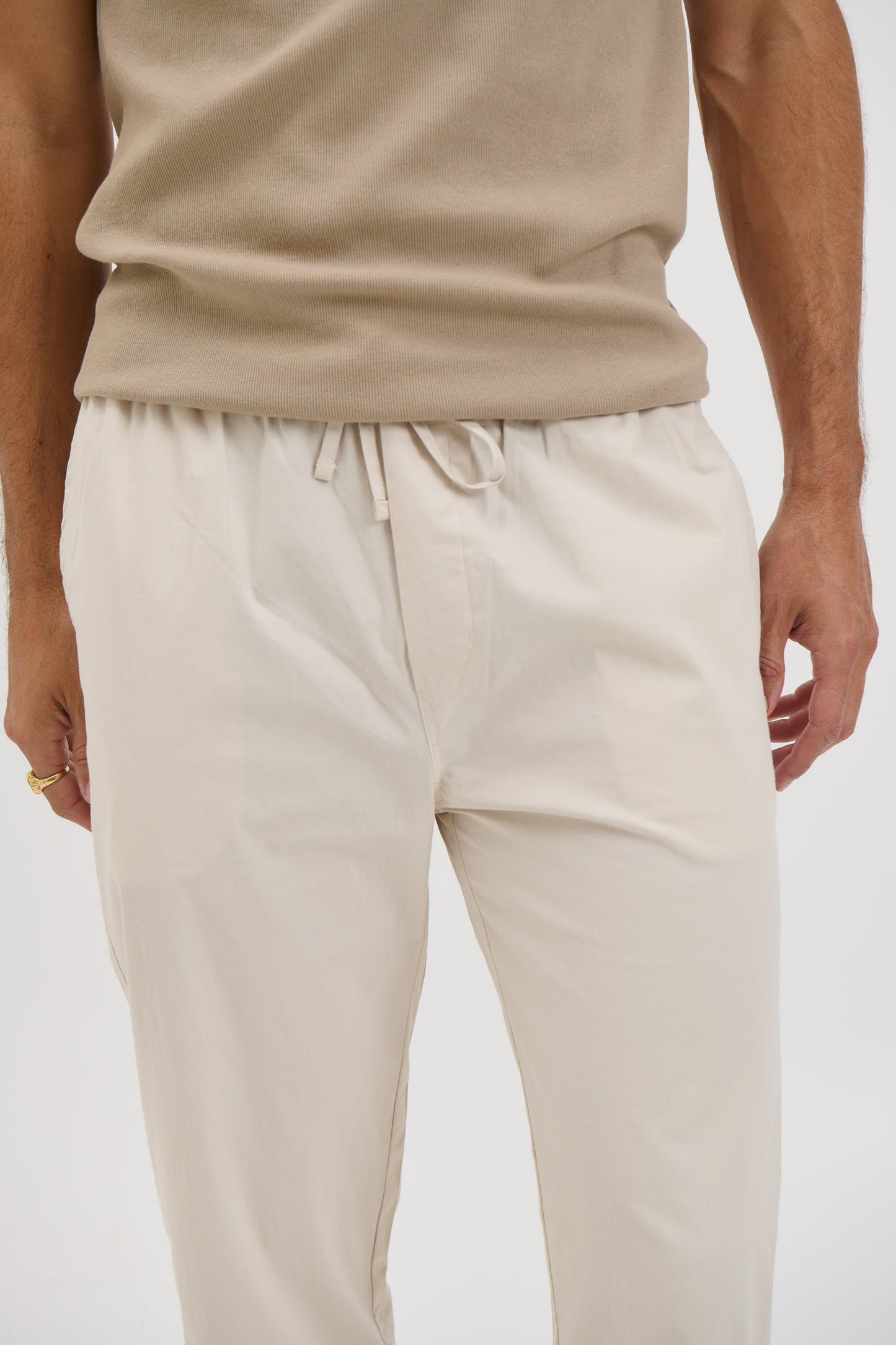 Locky Straight Pant Stone - FINAL SALE