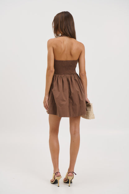Eleanora Mini Dress Chocolate