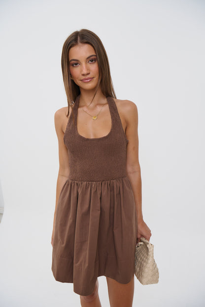 Eleanora Mini Dress Chocolate