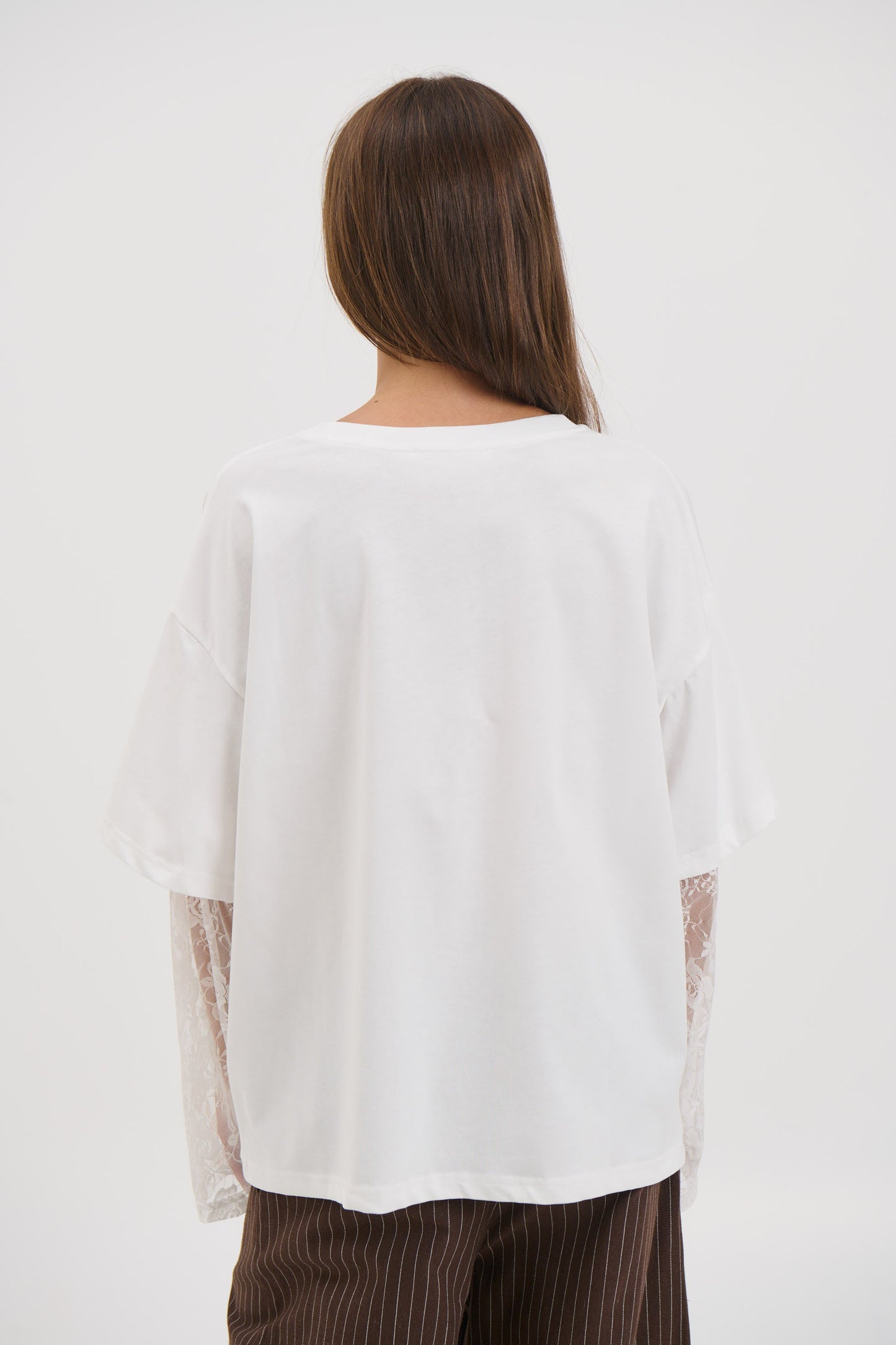 Francesca Lace Tee White