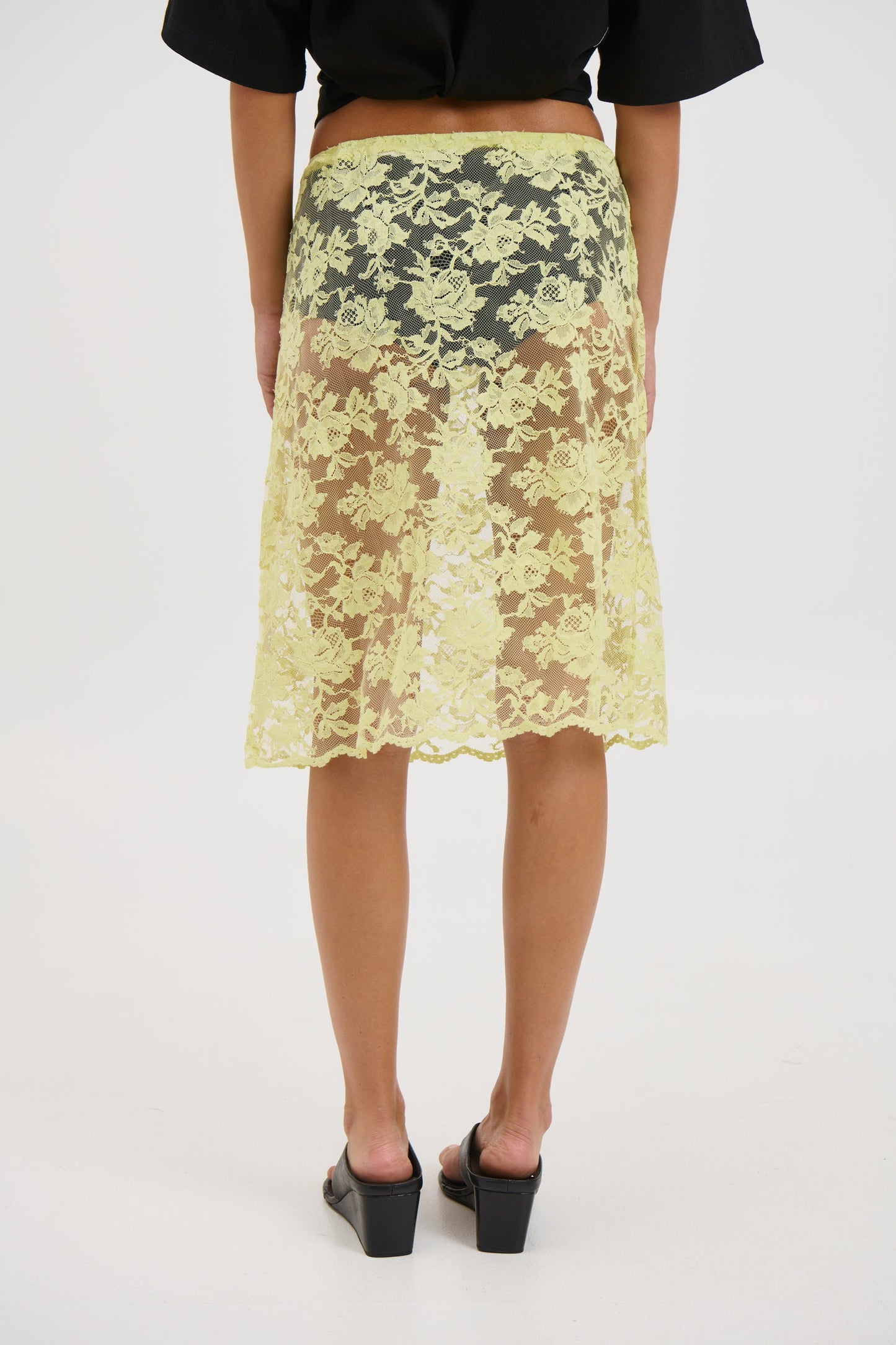 Envy Lace Skirt Lemon - FINAL SALE