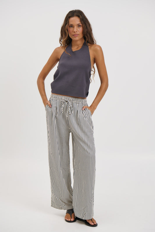 Hazel Pant Black Stripe - FINAL SALE